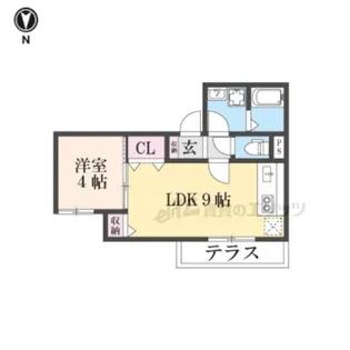 レーヴ・ヴィル東福寺【106号室】の間取り