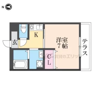 ベルテンポ2号館【108号室】の間取り