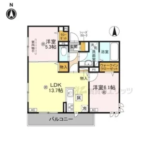 「GRAMM東小野堀町EAST」【1階】の間取り