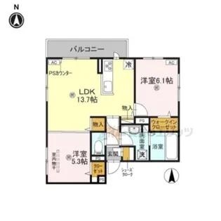 GRAMM東小野堀町EAST【3階】の間取り