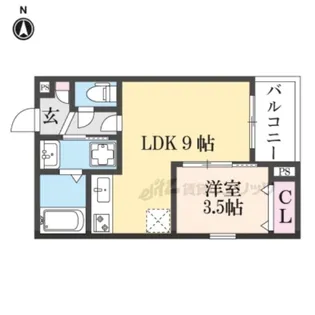 シエーナ川西美園【306号室】の間取り