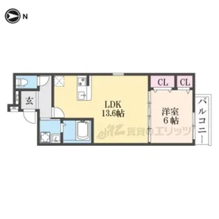 フジパレス鴻池新田V番館【3階】の間取り