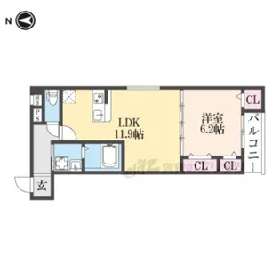 フジパレス鴻池新田V番館【305号室】の間取り