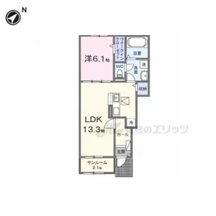 ラフテル【1階】の間取り