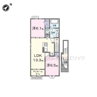 ラフテル【2階】の間取り