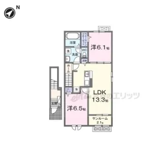 ラフテル【2階】の間取り