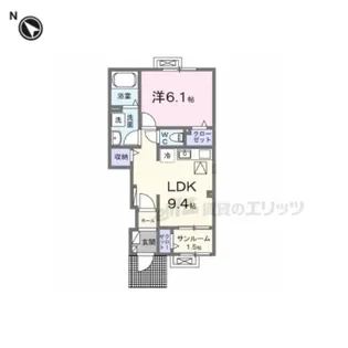 ル シエル【1階】の間取り
