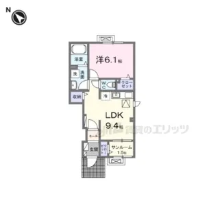 ル シエル【1階】の間取り
