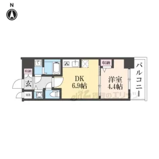 CREST TAPP 京都太秦天神川 DEX ?【3階】の間取り