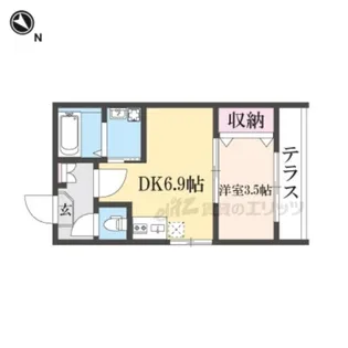 ラ ヴィル【101号室】の間取り