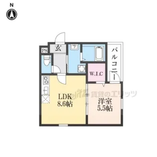フジパレス花園中央公園南?番館【301号室】の間取り