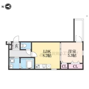 フジパレス花園中央公園南Ⅱ番館【1階】の間取り