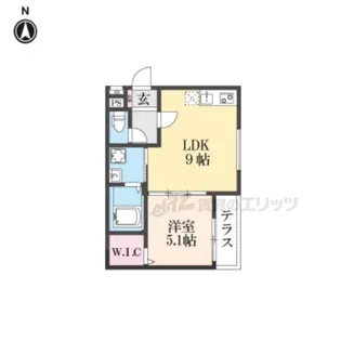 フジパレス花園中央公園南?番館【205号室】の間取り