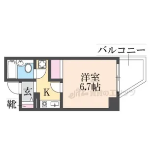 レスポアール四条大宮【3階】の間取り