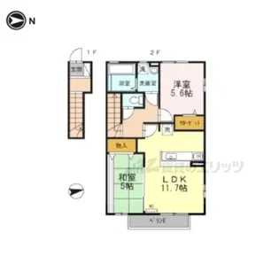アルモニーアF【202号室】の間取り
