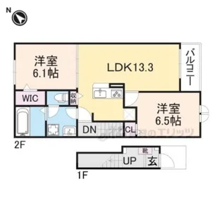サニータウン横田Ⅰ【2階】の間取り