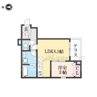 ココングランジュール川西小花【1階】の間取り