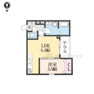 ココングランジュール川西小花【1階】の間取り