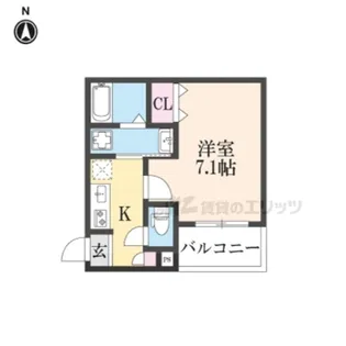 ココングランジュール川西小花【305号室】の間取り