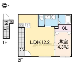 イオ・リアン坂本Ⅱ(仮)【202号室】の間取り