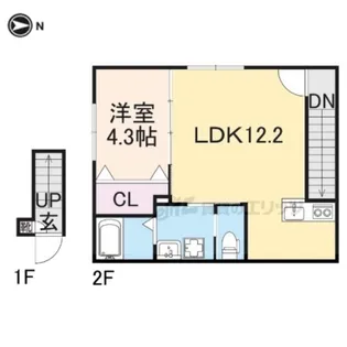 イオ・リアン坂本Ⅱ(仮)【205号室】の間取り