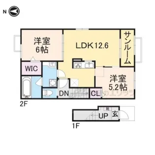 ラ ソレイユ【2階】の間取り