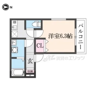 ルミエール梛【3階】の間取り