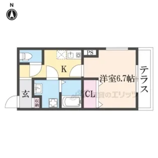 ルミエール梛【1階】の間取り