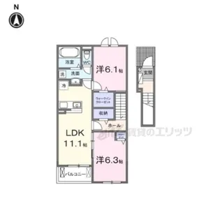 ライラック【2階】の間取り