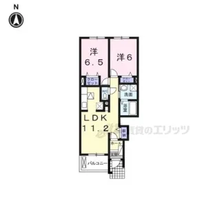 グランド ソレイユ B【1階】の間取り