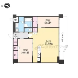 プレジオ宝塚ASIAN【6階】の間取り