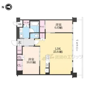 プレジオ宝塚ASIAN【5階】の間取り