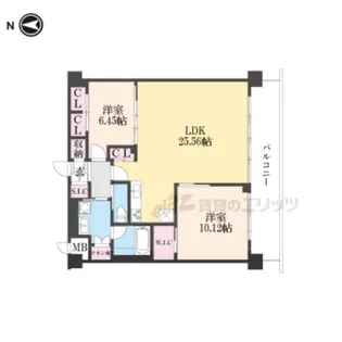 プレジオ宝塚ASIAN【6階】の間取り