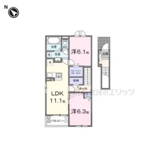 リアンテール【203号室】の間取り