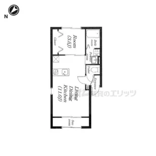 Lino水口新城【101号室】の間取り