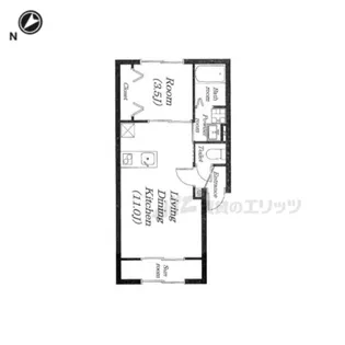 Lino水口新城【103号室】の間取り