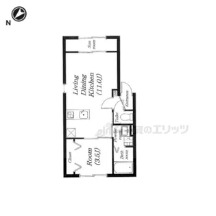 Lino水口新城【104号室】の間取り