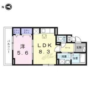 ヒカルサ京都大宮中林?【1階】の間取り