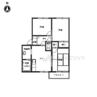 三央ハイツ【D201号室】の間取り