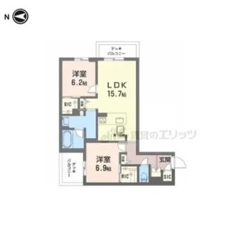 シャトードール リュミエール【101号室】の間取り