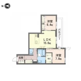 シャトードール リュミエール【405号室】の間取り