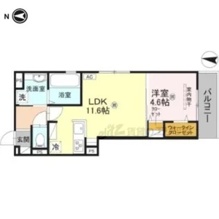 エスポワメゾン烏丸北大路【201号室】の間取り