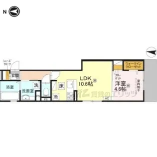 エスポワメゾン烏丸北大路【102号室】の間取り