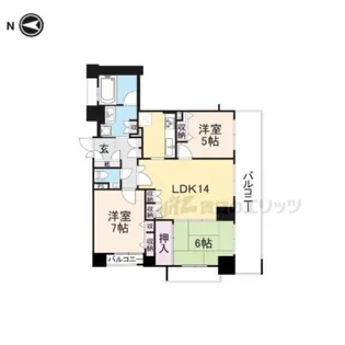 エスリード高田市駅南【5階】の間取り