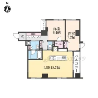 GRAN LUXE御所南【3階】の間取り