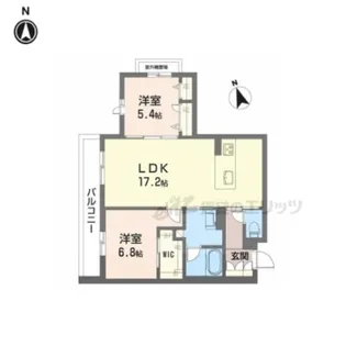 シャーメゾン オークルート五位堂【205号室】の間取り
