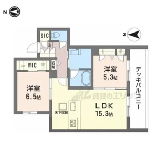 シャーメゾン オークルート奈良【102号室】の間取り
