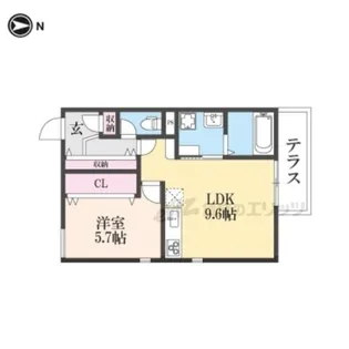 Hygge伏見【1階】の間取り