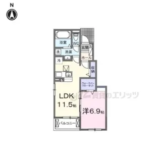 カーサ セレノ【104号室】の間取り