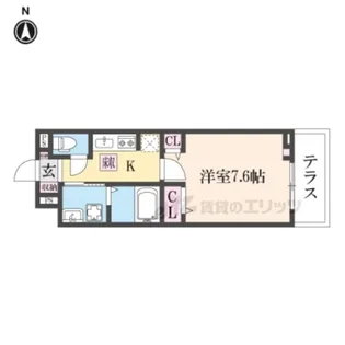 ヒカルサ京都山科大宅【1階】の間取り